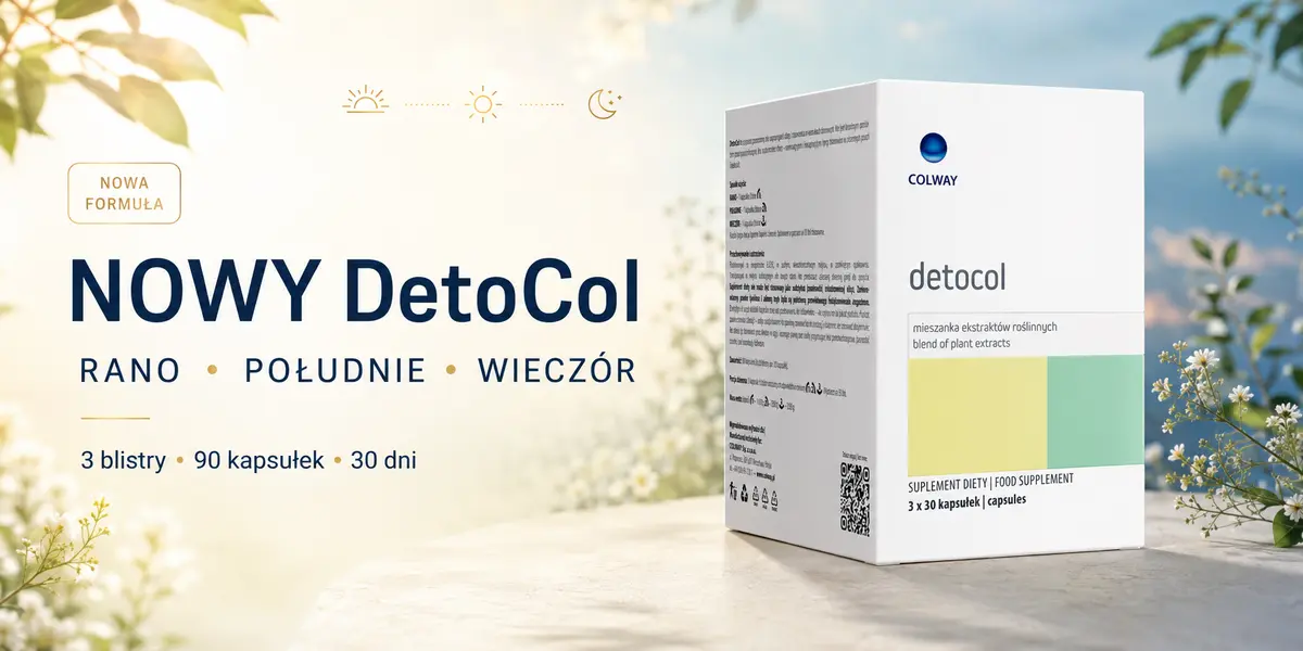 Nowy DetoCol COLWAY z trzema formułami RANO POŁUDNIE WIECZÓR