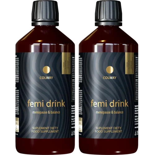 Zestaw dwóch Femi Drink menopause balance 500 ml - drugi za 89 zł Colway International